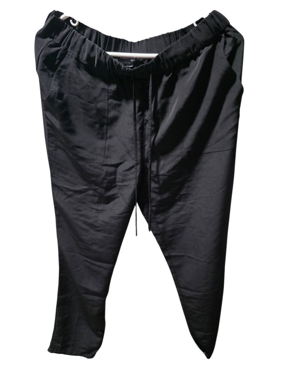Vince Camuto Women's Black Drawstring Tapered Jogger Pants Size S